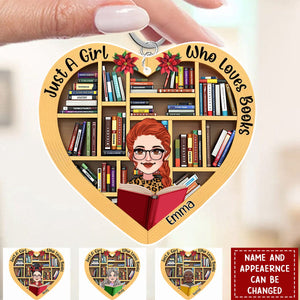 Just A Girl Who Loves Book - Personalized Book Keychain