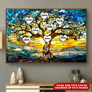 Personalized Family Life Tree Poster Home Decor