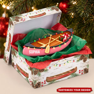 Personalized Canoe Acrylic Ornament - Gift For Canoe Lovers & Water Sports Fans