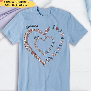 Mommy's Sweethearts - Family Personalized Custom Unisex T-shirt - Gift For Grandma