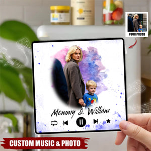 Watercolor Sticker Photo Personalized Music Fridge Magnet