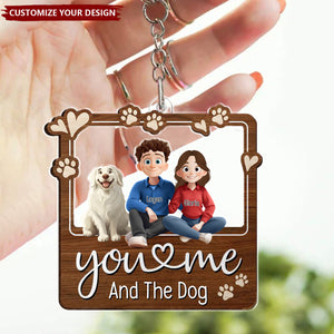 You & Me And The Dogs - Personalized Acrylic Keychain