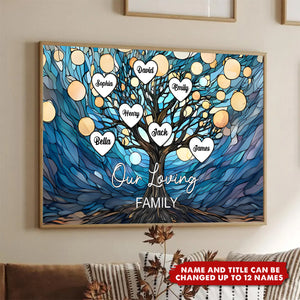 Personalized Family Life Tree Poster Home Decor