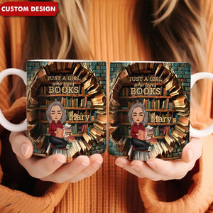Books Are A Uniquely Portable Magic - Personalized Mug - Christmas Gift For Book Lovers