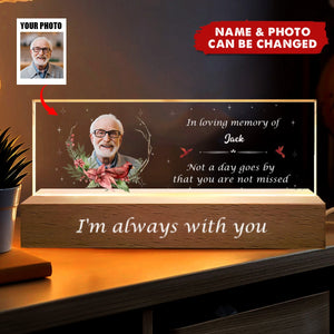 Memorial Personalized Photo Acrylic Letters 3D LED Night Light - Sympathy Gift For Family Members