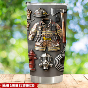 Proud Firefighter - Personalized Firefighter Tumbler