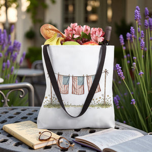 God Shed His Grace On Thee Independence Day Faith and Freedom Christian Personalized Tote Bag