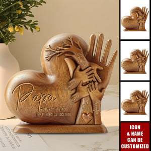 Dad You Are The Piece That Holds Us Together - Personalized Father Acrylic Plaque