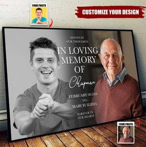Unique Memorial Gift For Loved One - Personalized Poster