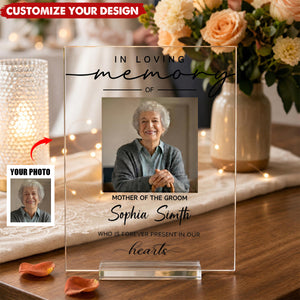 Custom Photo Reserved Memorial Wedding Decor - Personalized Acrylic Plaque