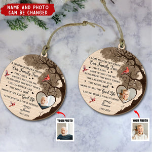 Custom Photo Memorial A Limb Has Fallen - Personalized Shaped Wooden Ornament