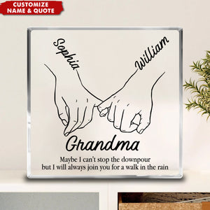 I'll Be There Pinky Promise - Bestie Personalized Square Shaped Acrylic Plaque - Gift For Best Friends, Sisters