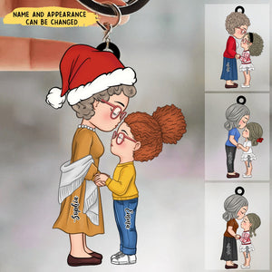 Christmas Gift For Grandma Granddaughter Acrylic Keychain