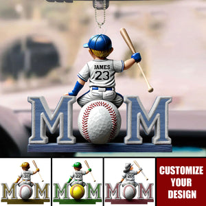 Great Players Are Raised By Even Greater Moms - Personalized Acrylic Car Ornament