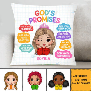 Gift For Daughter Son Granddaughter Grandson God's Promises Biblical Pillow