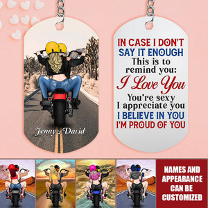 I Appreciate You - Personalized Riding Motor Couple Stainless Steel Keychain, Gift Idea For Couple