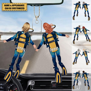 Dive Buddies For Life Personalized Acrylic Ornament, Gift For Scuba Diving Lovers Couples