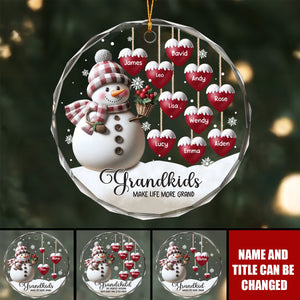 The Greatest Blessing Your Heart Will Ever Know - Family Personalized Custom Circle Glass Ornament