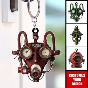Personalized Gifts For Diving Lovers, Scuba Diving Acrylic Keychain