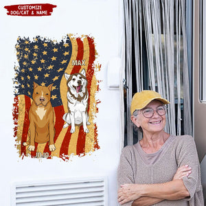 Dog Cat Flag Print - Personalized Decor Decal Full