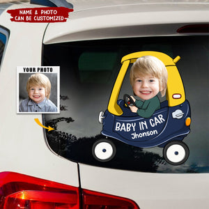 Baby In Car - Personalized Photo RV Decal