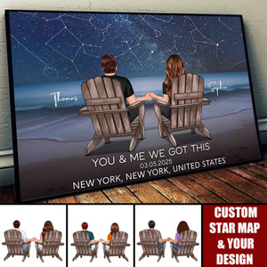 Eternal Love Couple Custom Star Map Landscape Personalized Poster