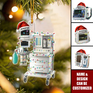 Hospital Machines Flattened Design Gift For Nurse - Personalized Acrylic Ornament