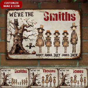 We Are The Scarecrow Family - Personalized Metal Sign