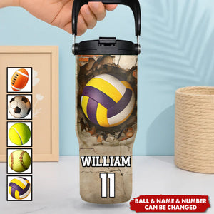 Sport Gifts For Kid - Personalized 30oz Tumbler With Handle