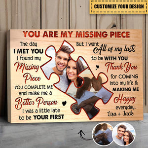 You Are My Missing Piece - Personalized Poster - Gift For Couple