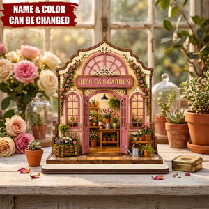 Custom Greenhouse Garden Wooden Plaque - Personalized Name Gift