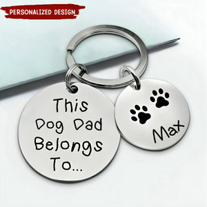 Pet Lovers - This Cat Mom Dog Mom Belongs To - Personalized Keychain
