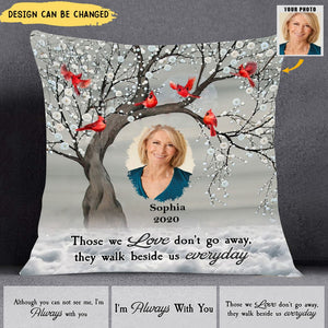 Memorial Cardinal Upload Photo, I'm Always With You Personalized Pillow