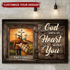 Cross God Knew My Heart Needed You - Personalized Poster