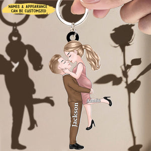 Lift You Up- Personalized Acrylic Keychain, Valentine's Day Gift Idea For Couple