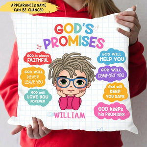 Gift For Daughter Son Granddaughter Grandson God's Promises Biblical Pillow