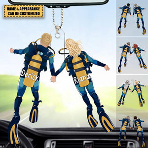 Dive Buddies For Life Personalized Acrylic Ornament, Gift For Scuba Diving Lovers Couples