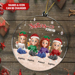 Custom Acrylic Ornament - Christmas Best Friend Birthday Gifts For Women, Besties, Sisters, BFF - Best Friends, Always And Forever