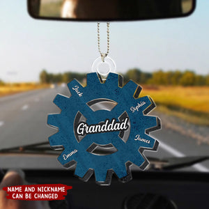 Garage Mechanic Papa - Gift For Dad, Grandpa - Personalized Acrylic Car Ornament