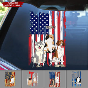 Dog Cat Flag Print - Personalized Decor Decal Full