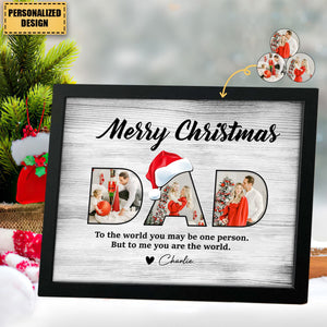 Custom Photo Father's Christmas Family Picture Frame