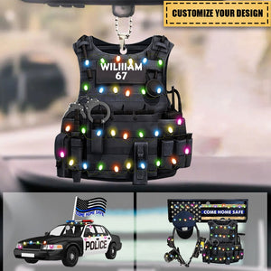 Police Bulletproof Vest, Personalized Car Ornament, Gift For Police Officers