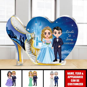 Wedding Couple Personalized Acrylic Plaque - Wedding Anniversary Gift Idea For Couple