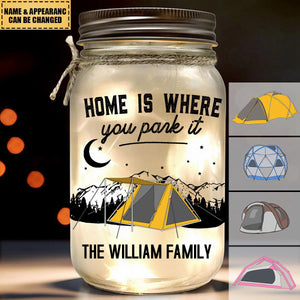 Making Memories One Campsite At A Time - Personalized Mason Jar Light