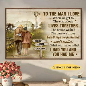 I Had You And You Had Me - Couple Personalized Horizontal Poster - Gift For Husband Wife, Anniversary