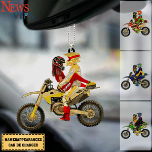 Personalized Vintage Style Dirt Bike Gifts For Boyfriend Ornament