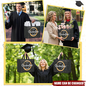 Large Graduation Gift Bags, Reusable Non-Woven Grad Bags with Handles, Personalized Best Graduation Gifts