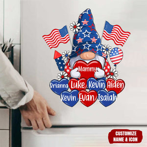 American Dwarf Grandma Mom Heart, 4th Of July Personalized Decal