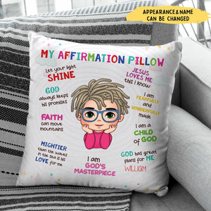 Gift For Daughter Son Granddaughter Grandson Christian Affirmation Pillow