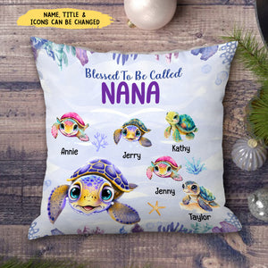 Blessed To Be Called Grandma Mom Personalized Pillow